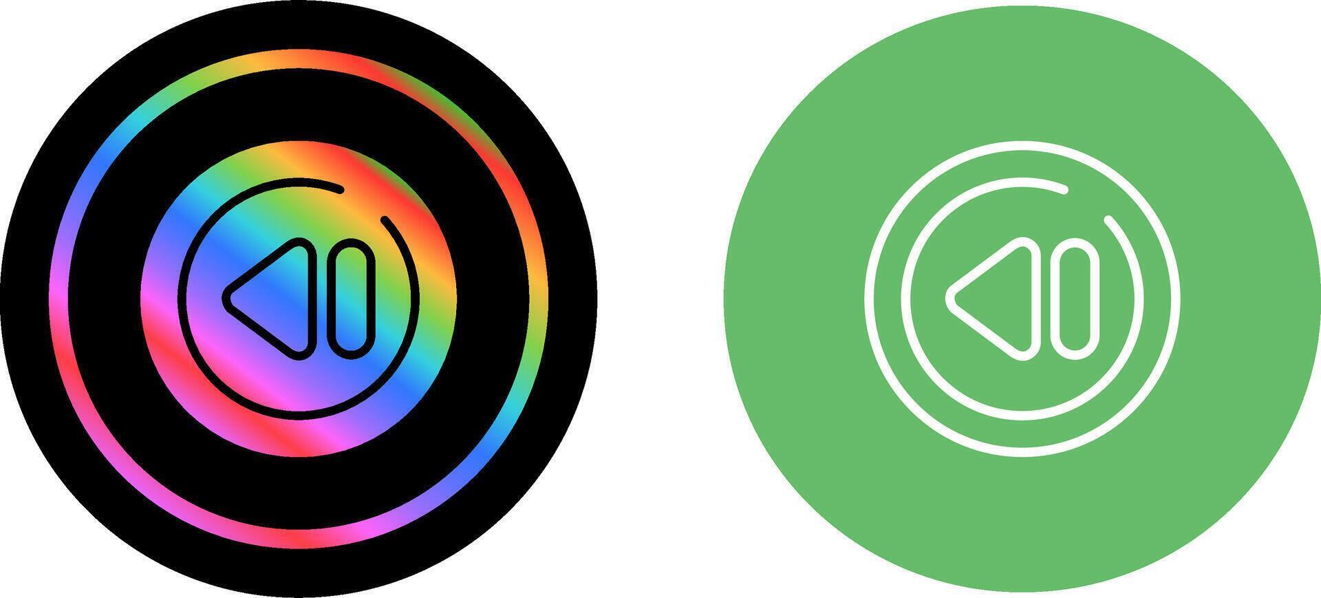 Previous Track Circle Vector Icon