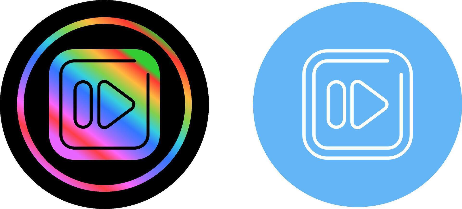 Fast Forward Square Vector Icon