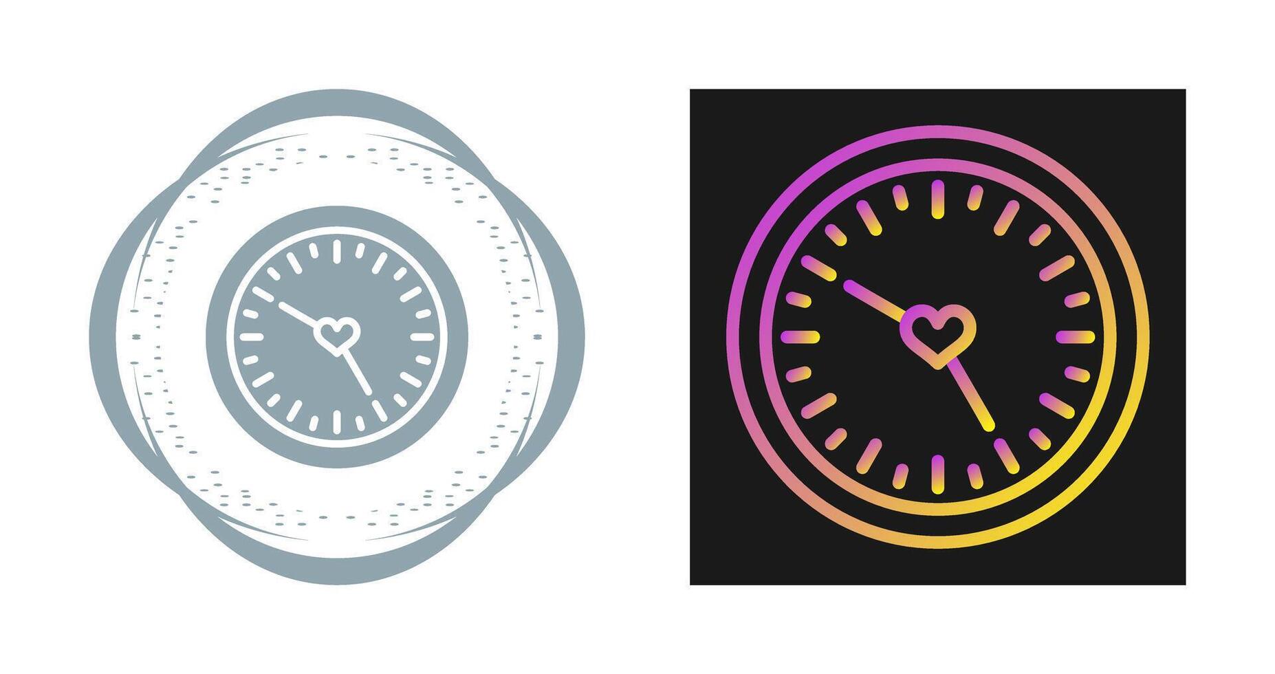 amor reloj vector icono