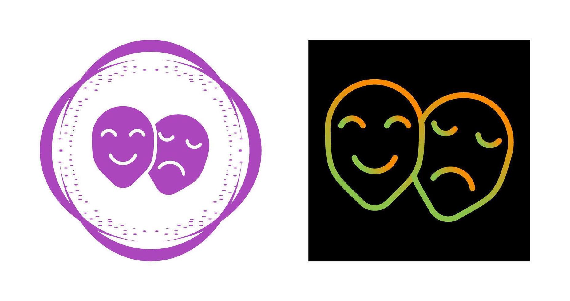 Theatre masks Vector Icon