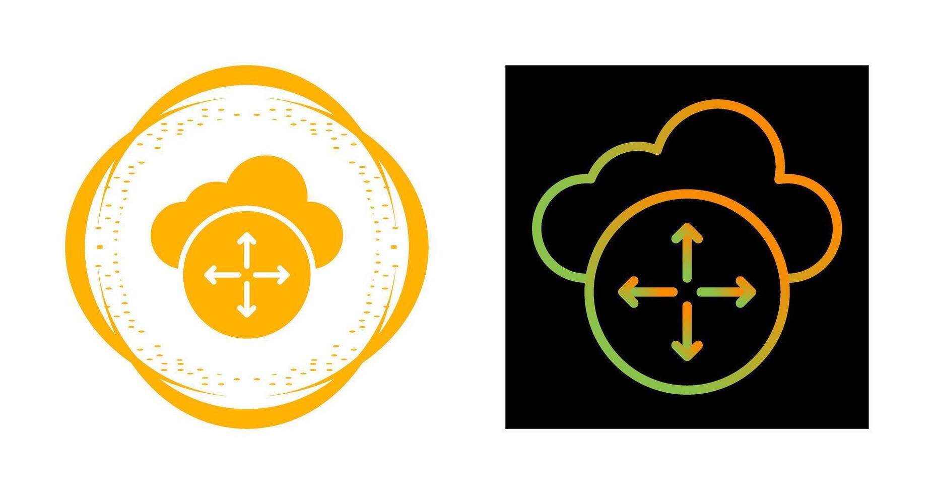 Cloud Scaling Vector Icon