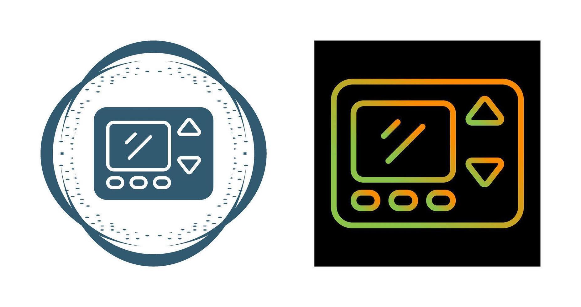 icono de vector de termostato inteligente