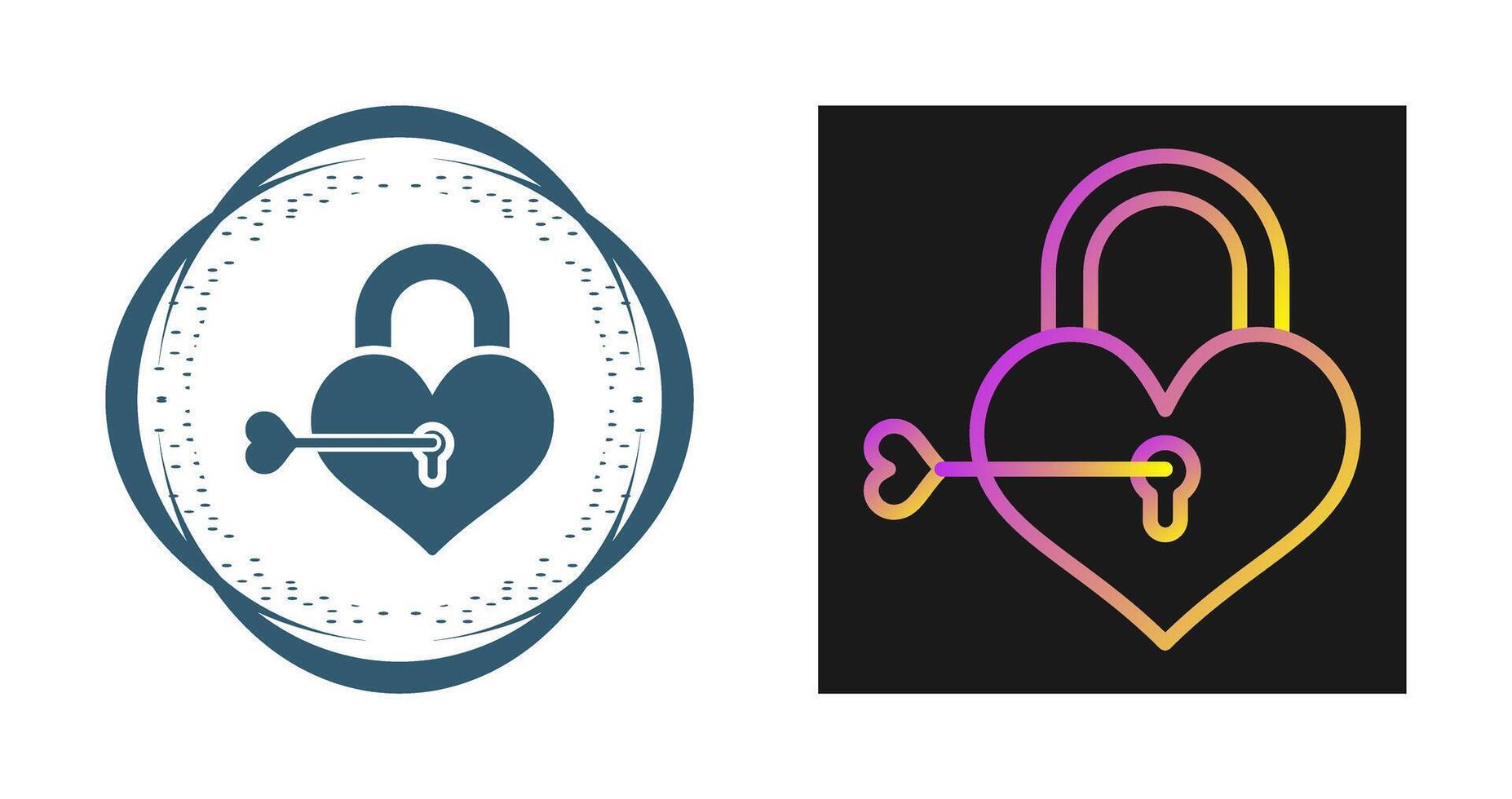 Love lock Vector Icon
