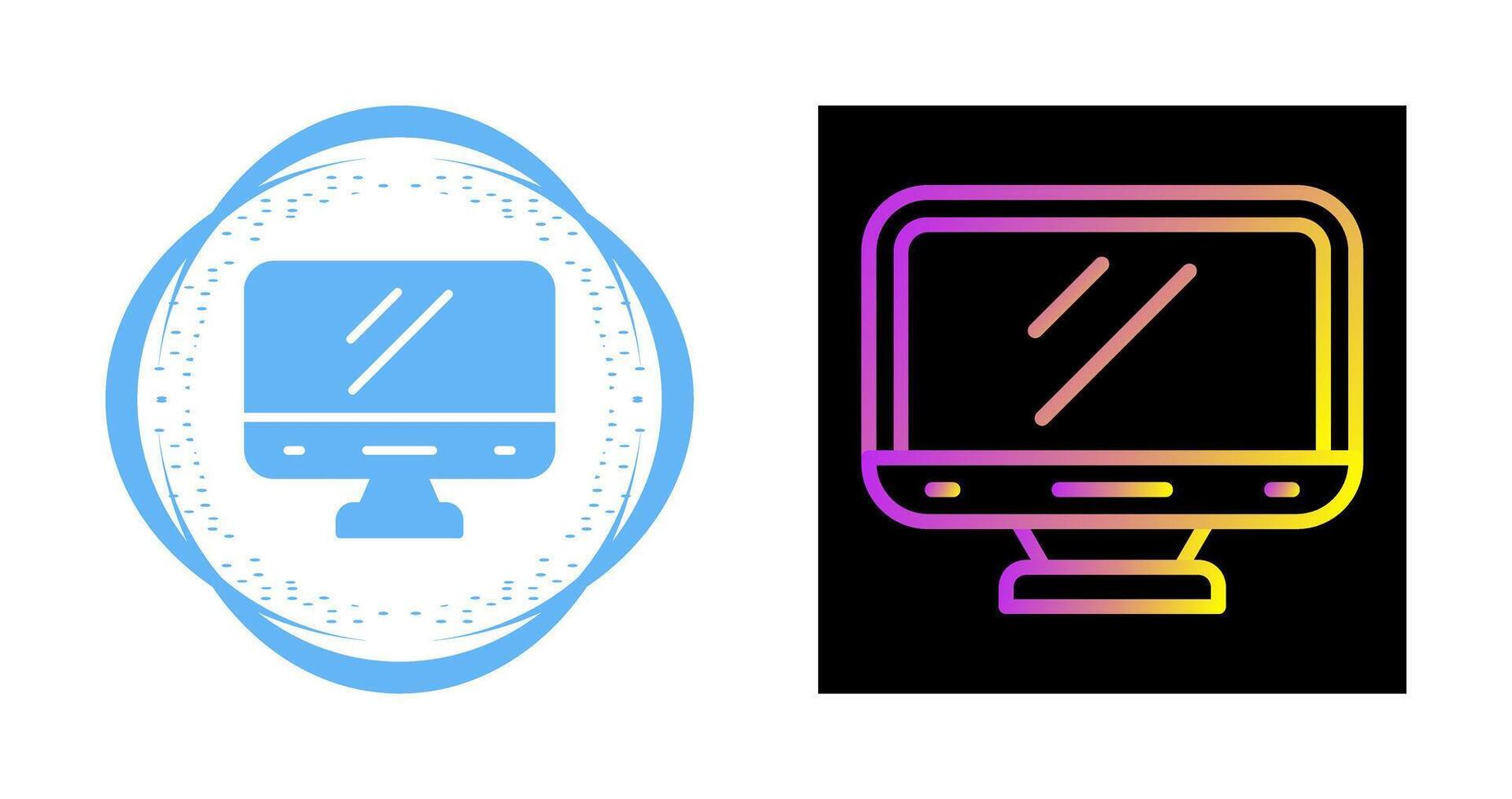 Desktop Computer Vector Icon