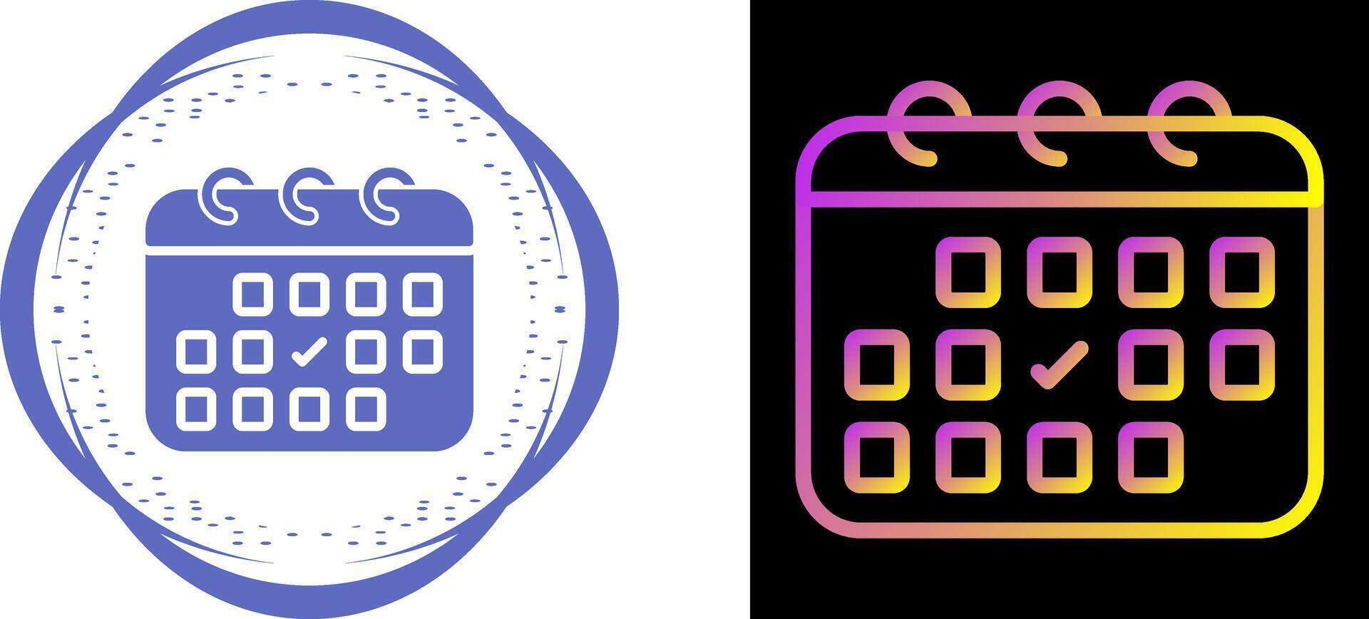 Calendar with checkmark Vector Icon
