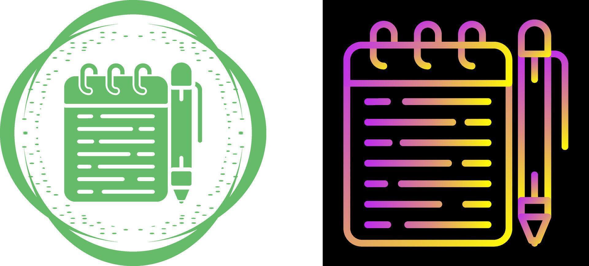 Memo pad Vector Icon