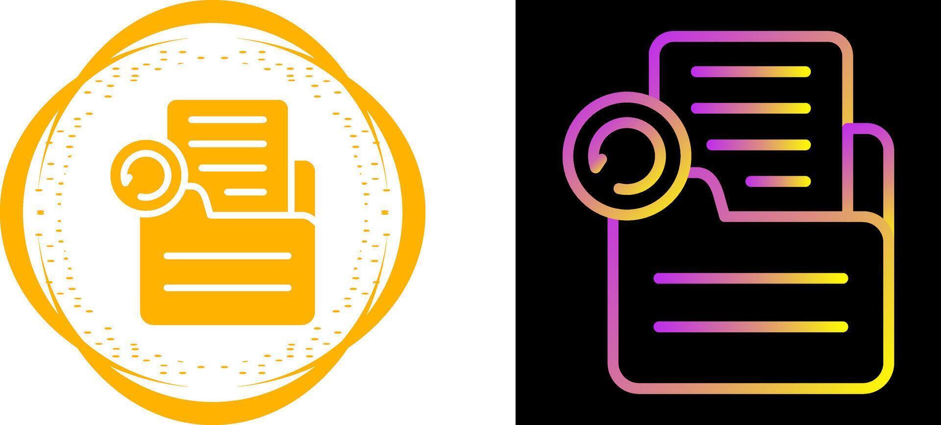 Document Undo Vector Icon