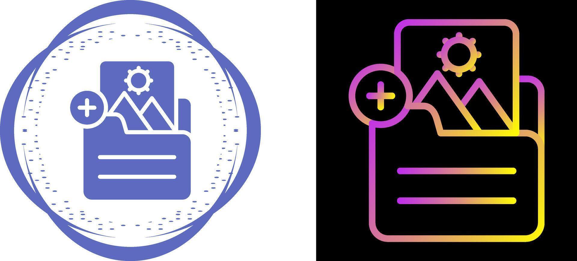 Document Insert Image Vector Icon