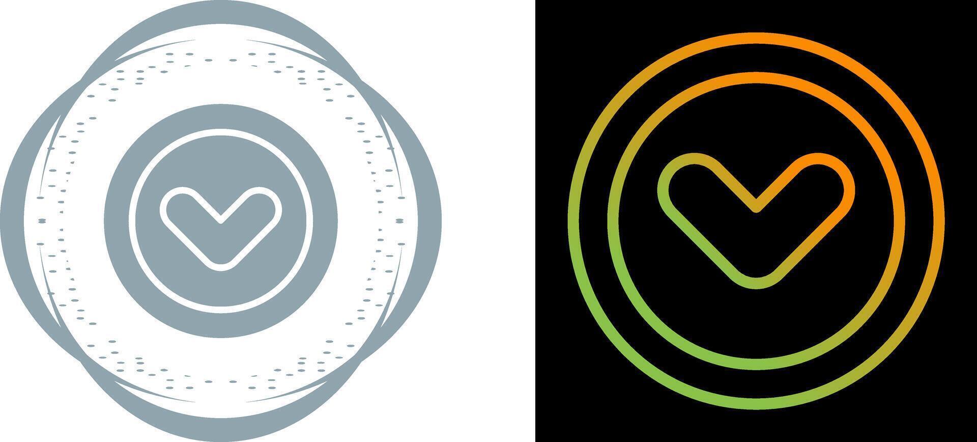 Angle Down Vector Icon