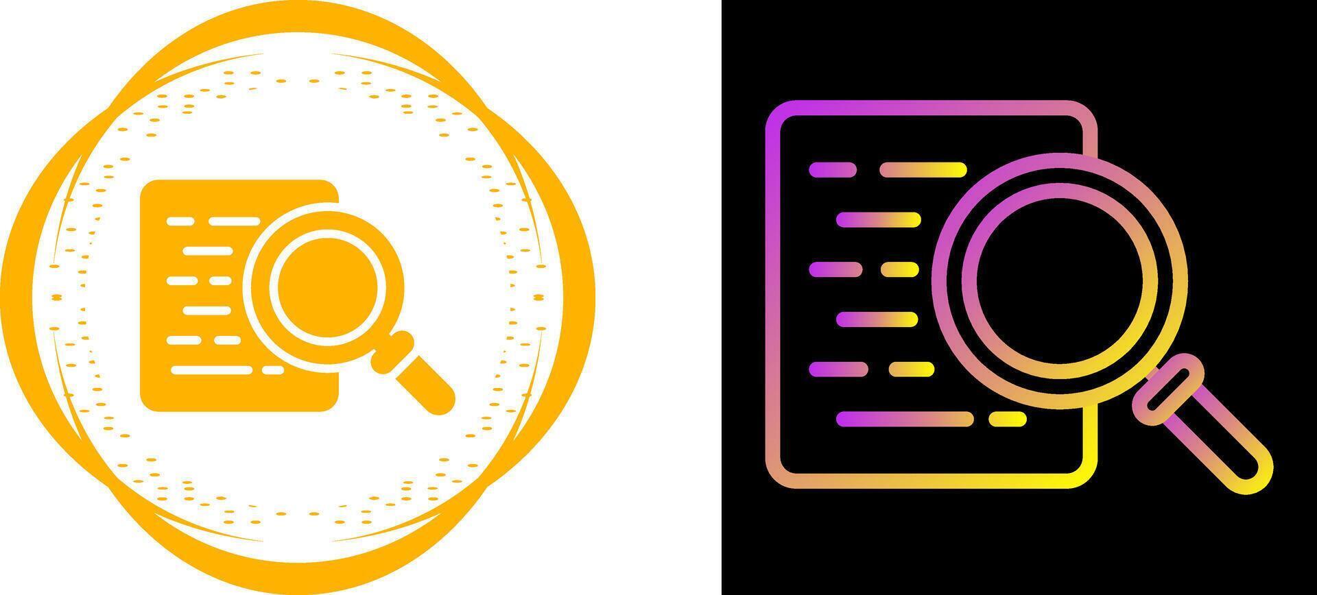 Document Search Vector Icon