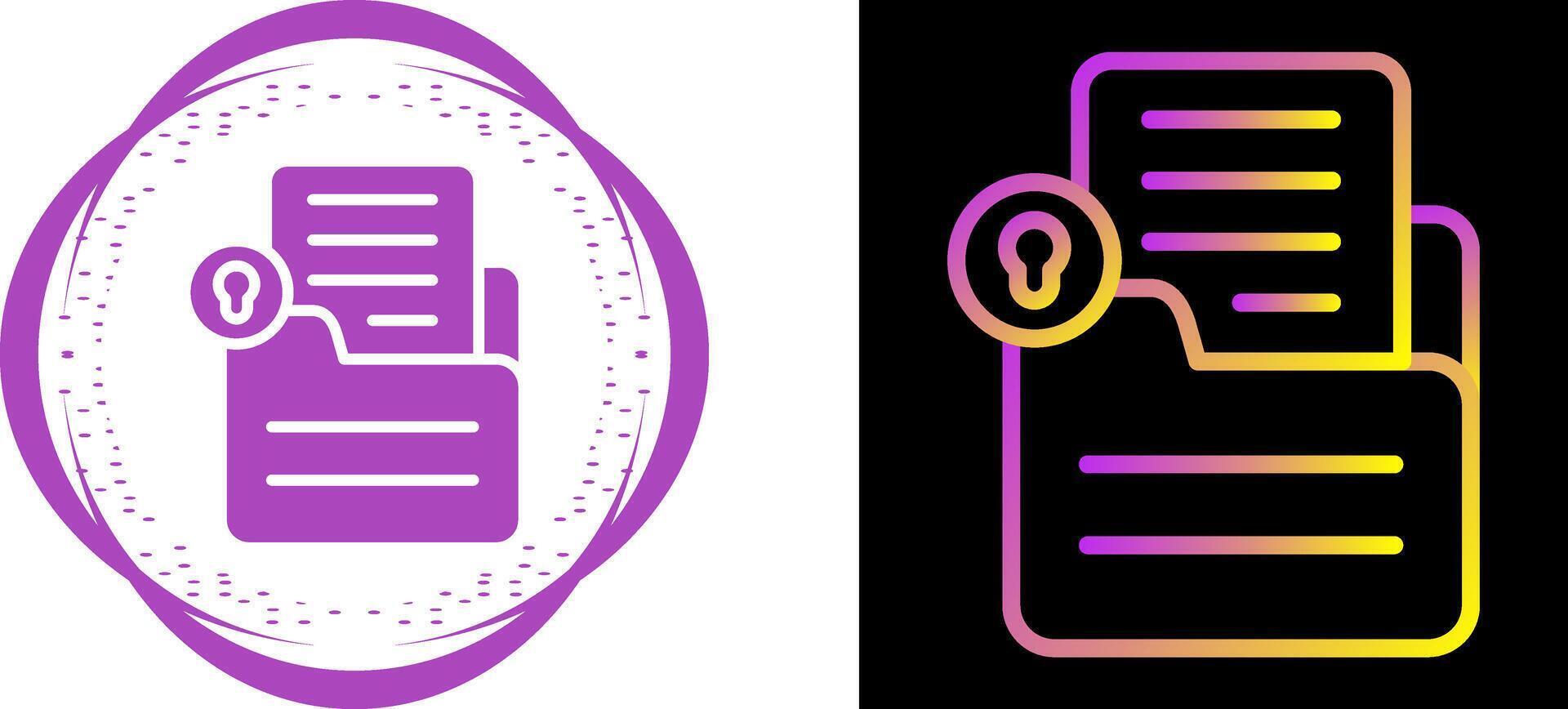 Document Lock Vector Icon