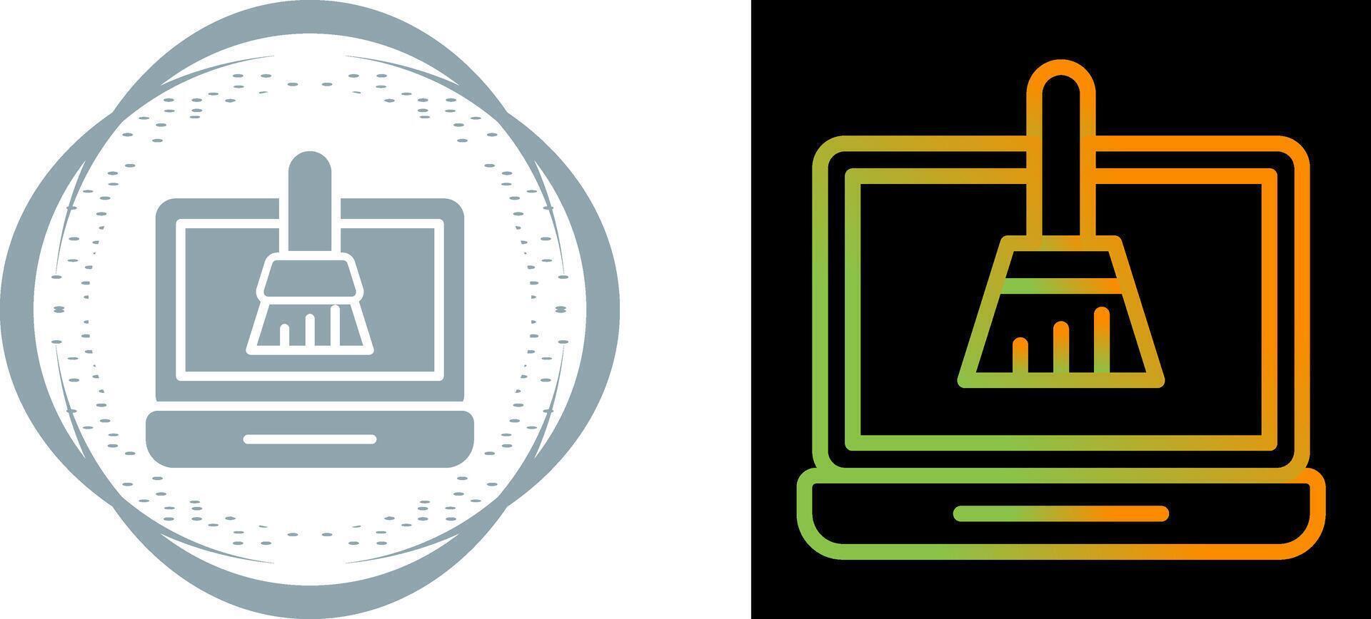 Disk Cleanup Vector Icon
