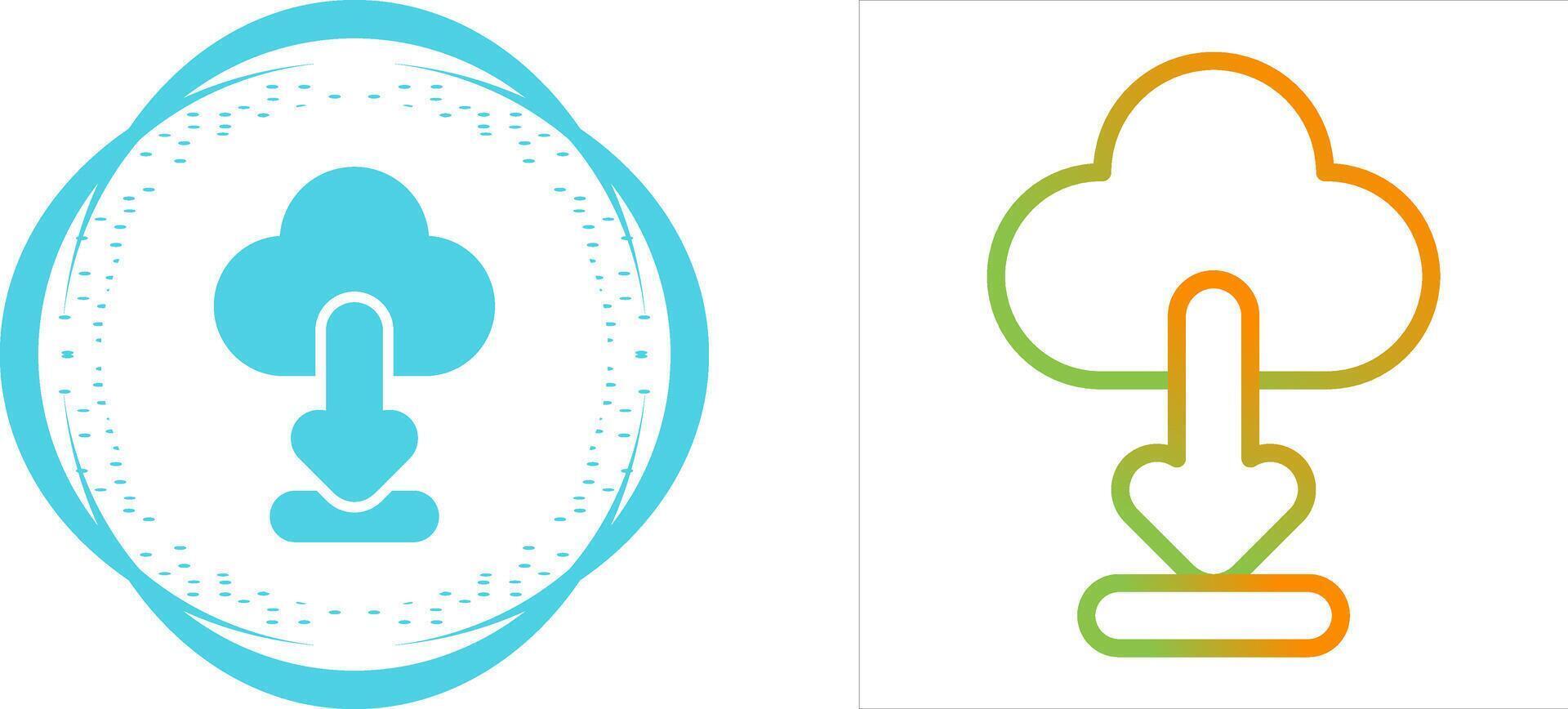 Cloud Download Vector Icon