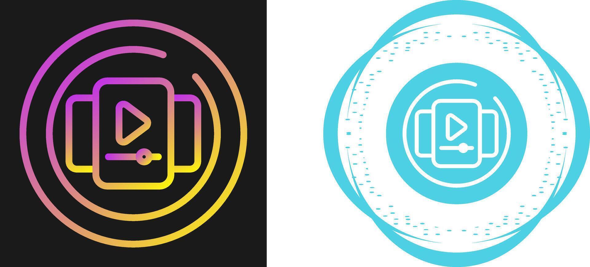 Video Gallery Circle Vector Icon