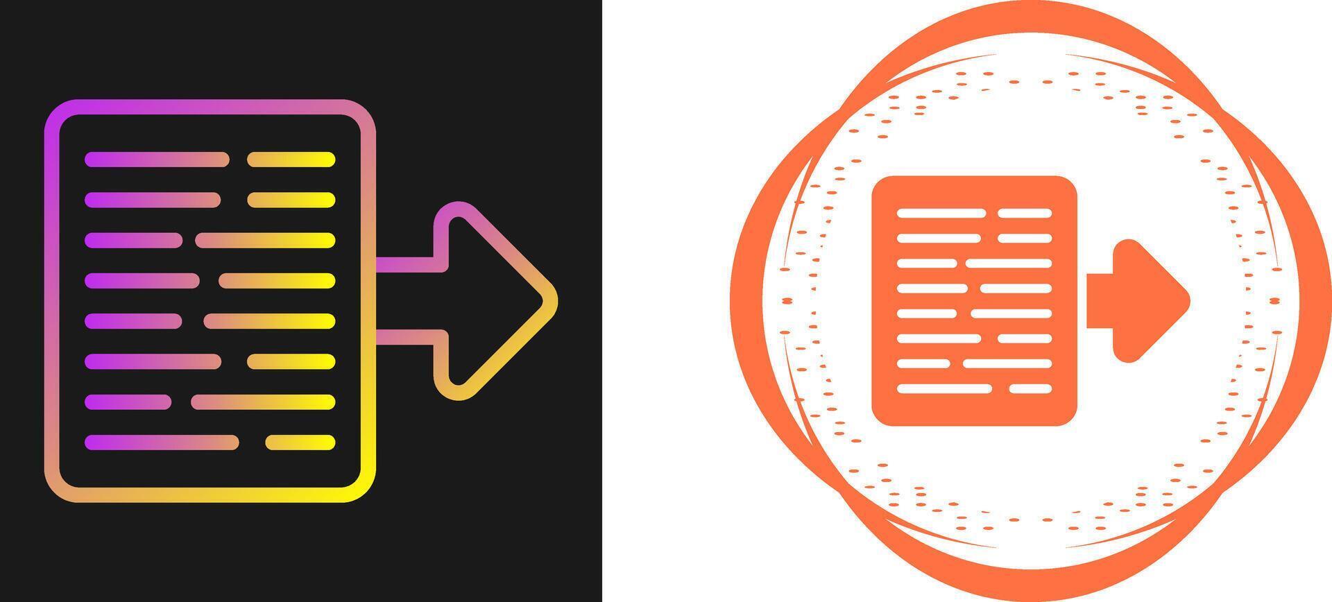 Document Export Vector Icon