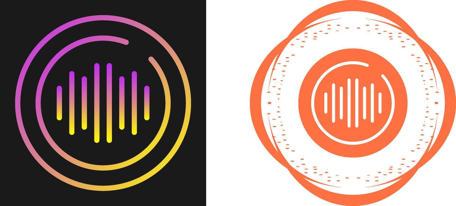 Audio Spectrum Circle Vector Icon