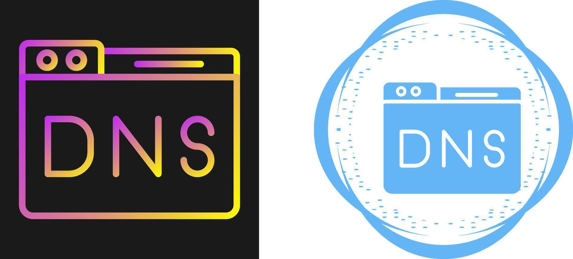 Domain DNS Management Vector Icon