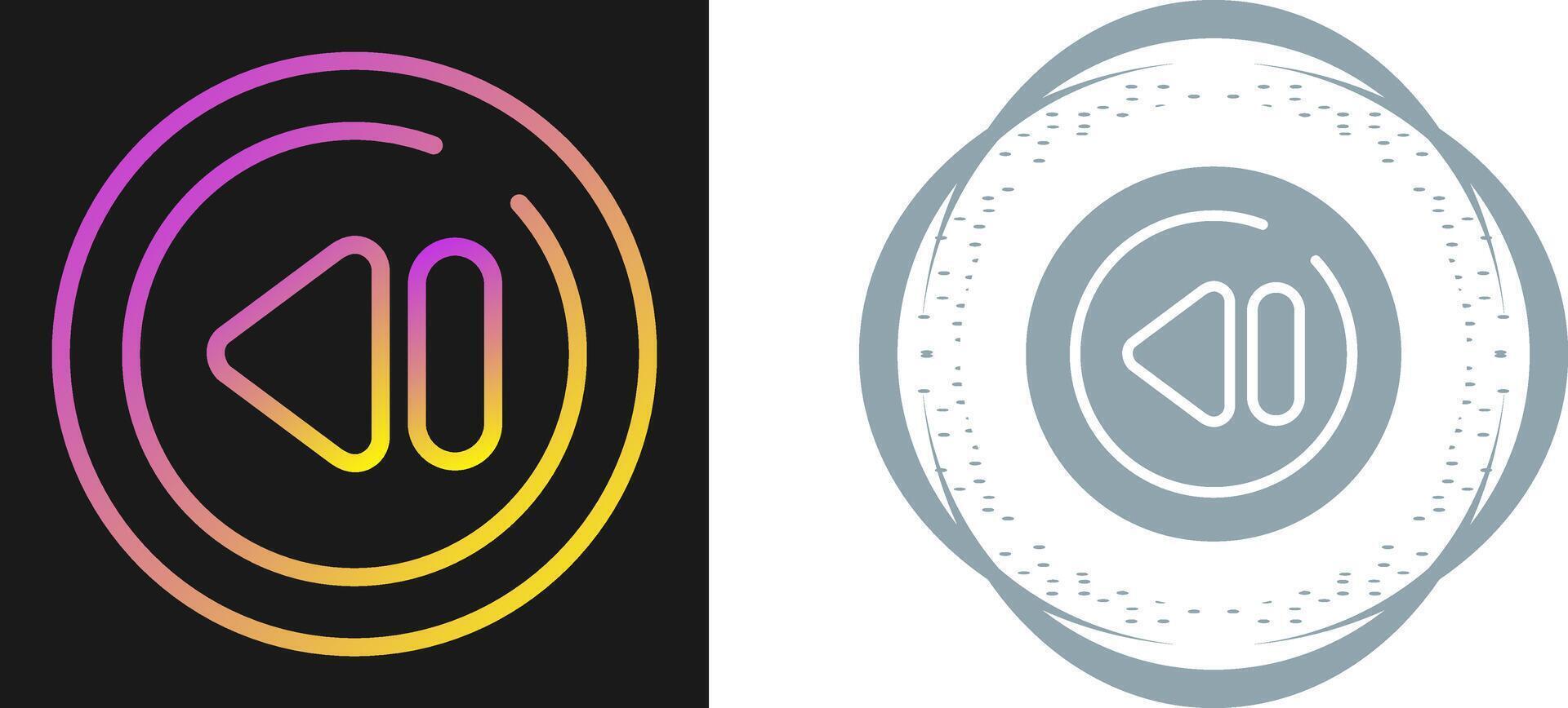 Previous Track Circle Vector Icon