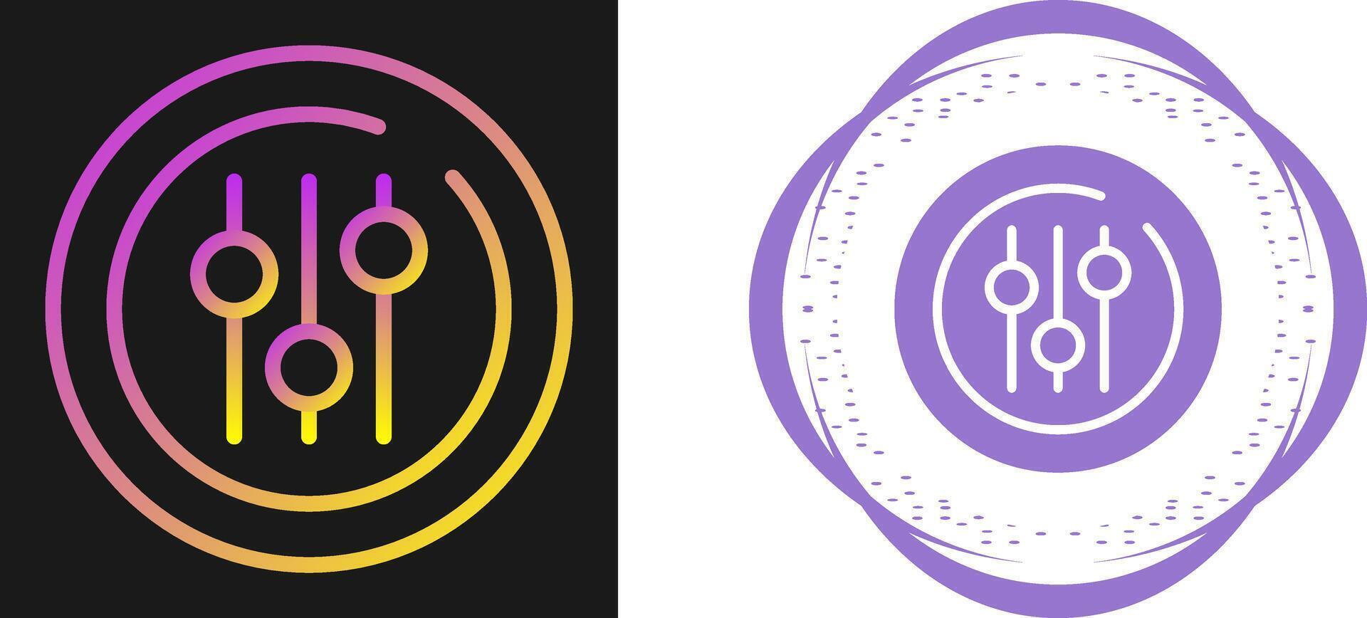 Audio Equalizer Circle Vector Icon