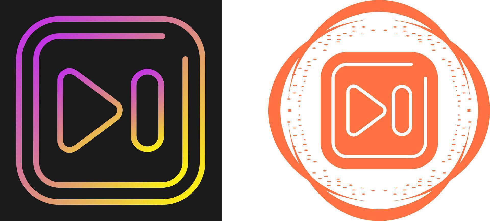 Next Track Square Vector Icon
