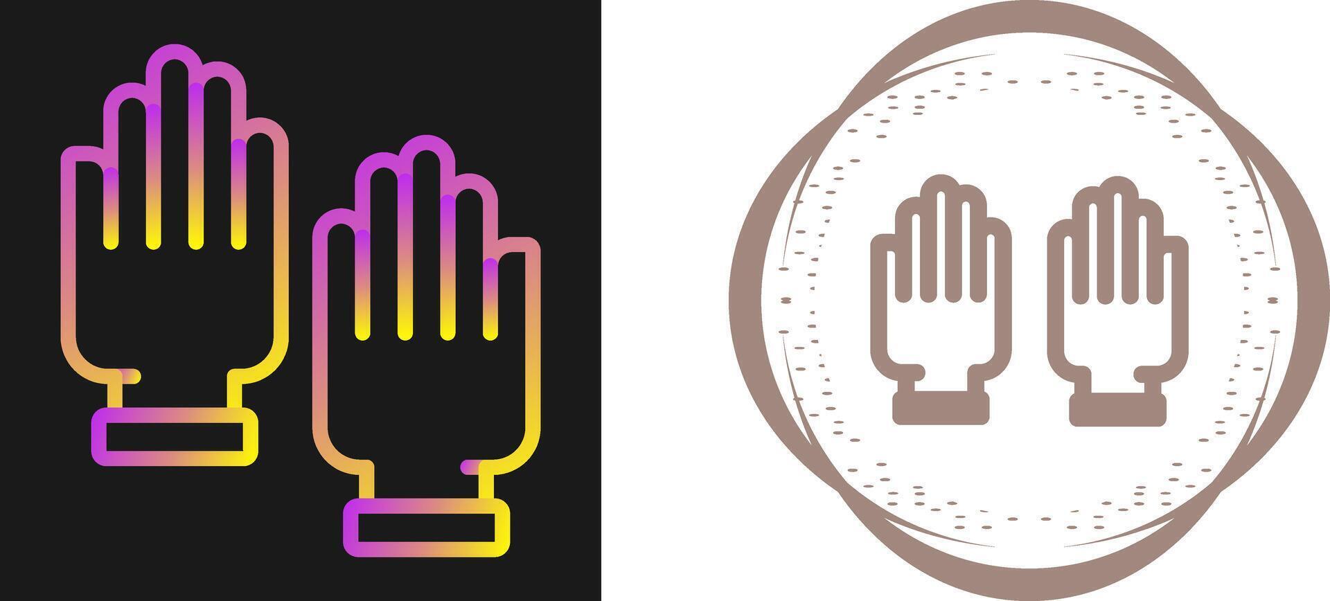 Rubber Gloves Vector Icon