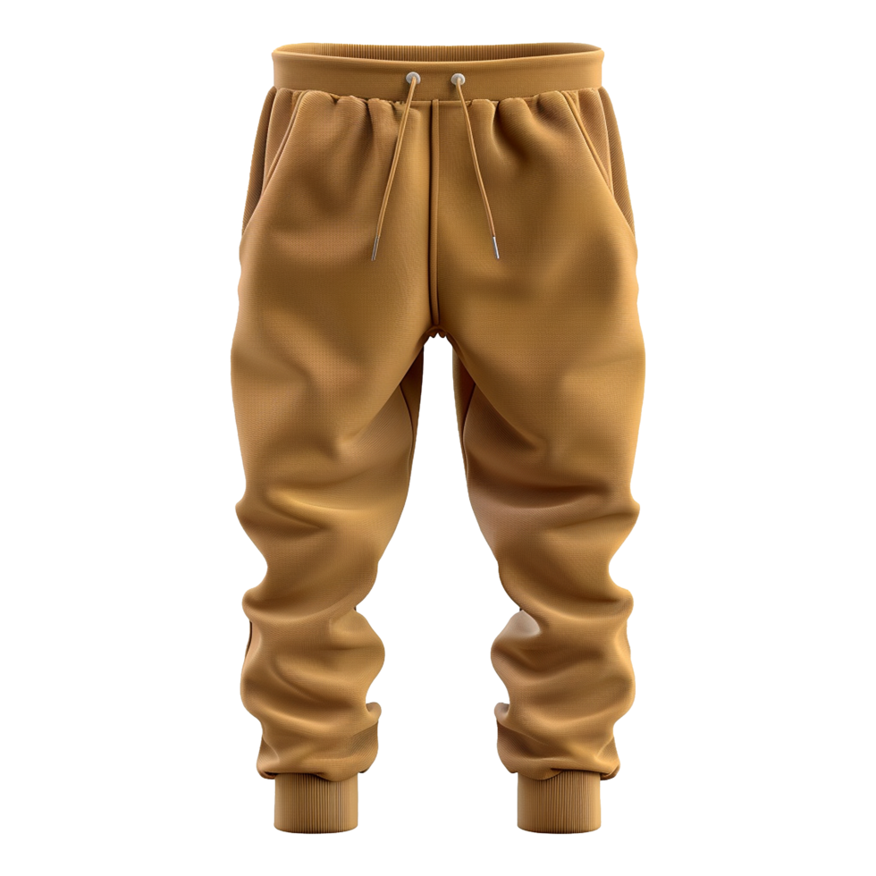 AI generated Brown sweatpants isolated on transparent background png