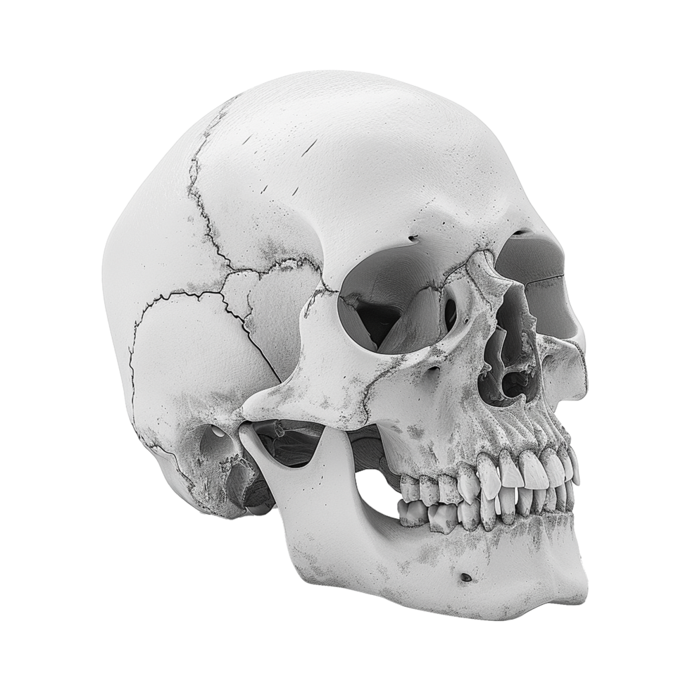 AI generated Realistic skull isolated on transparent background png