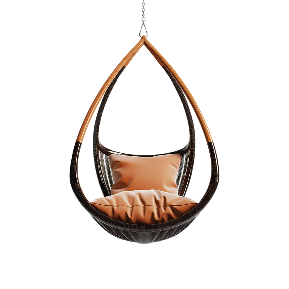 AI generated Hanging chair png isolated on transparent background