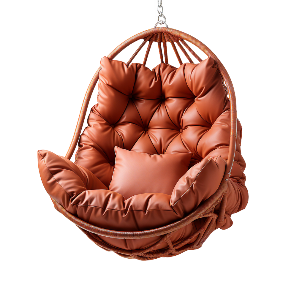 AI generated Hanging chair png isolated on transparent background