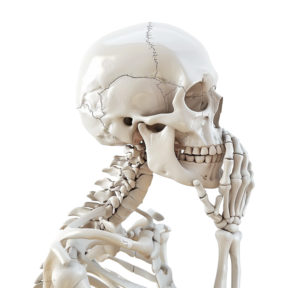 AI generated Realistic skull isolated on transparent background png