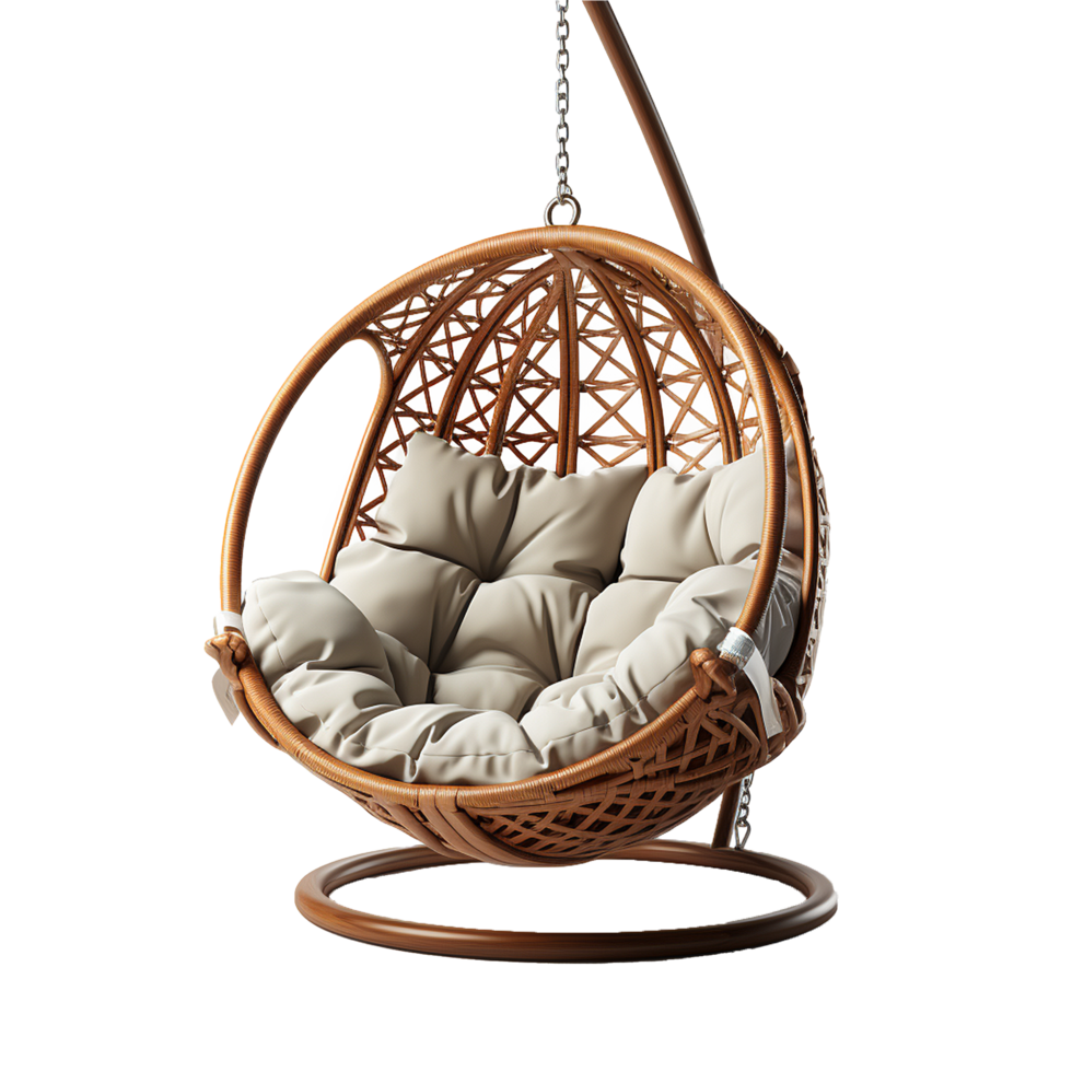 AI generated Hanging chair png isolated on transparent background
