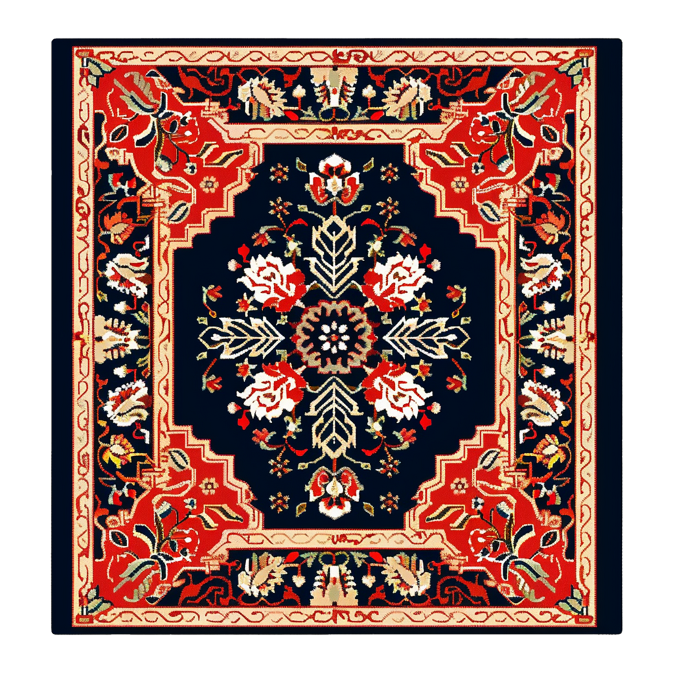 AI generated Traditional carpet isolated on transparent background png