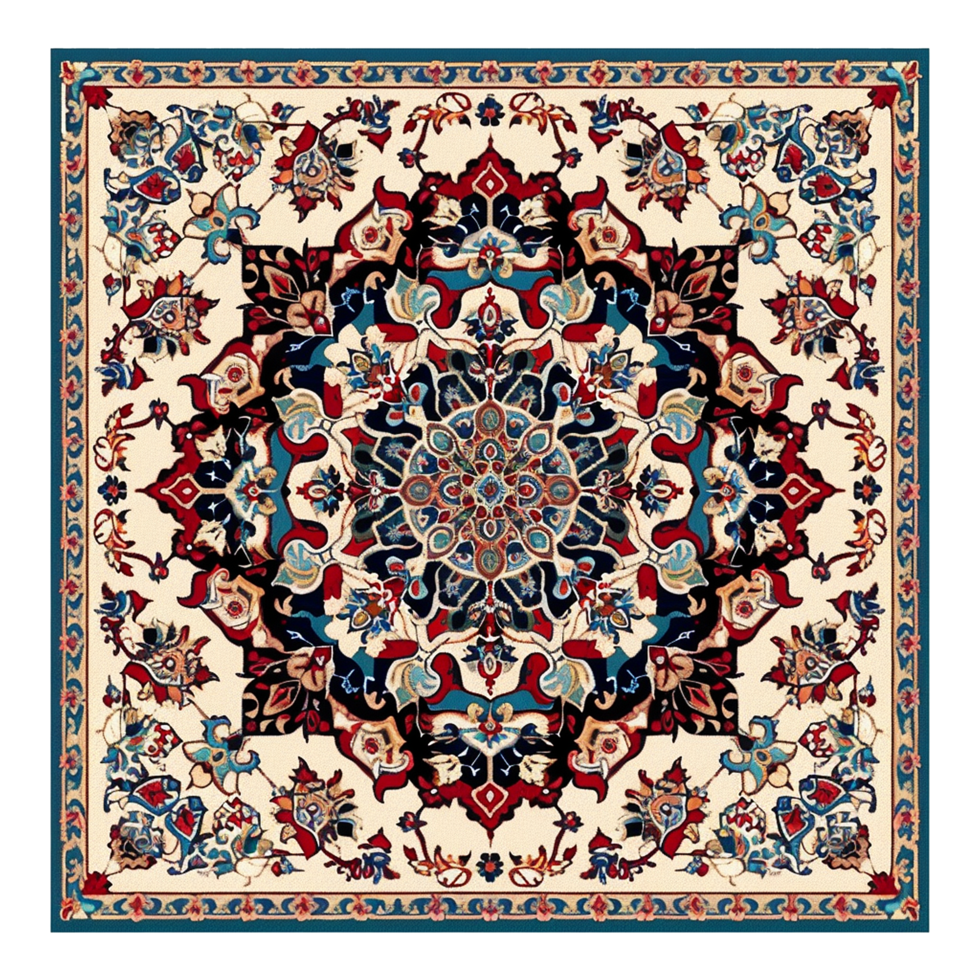 AI generated Traditional carpet isolated on transparent background png