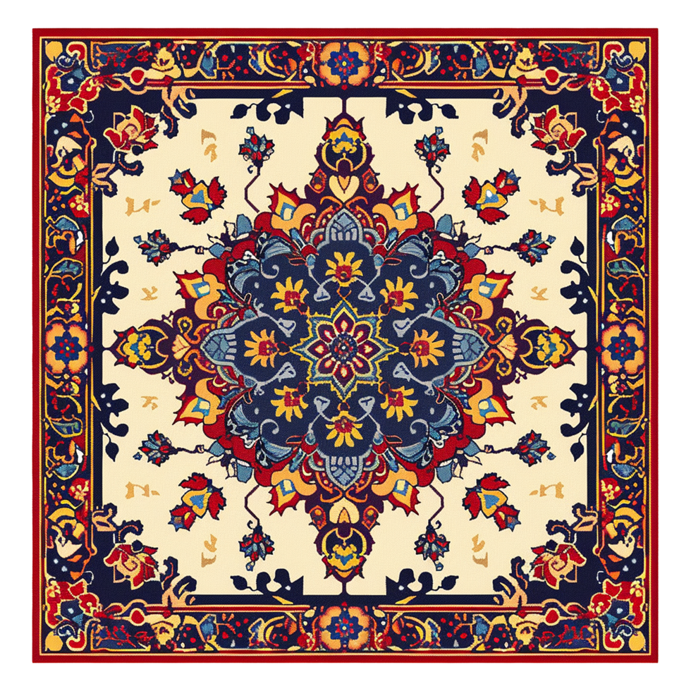 AI generated Traditional carpet isolated on transparent background png