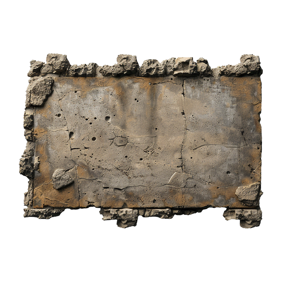 AI generated Stone signboard isolated on transparent background png