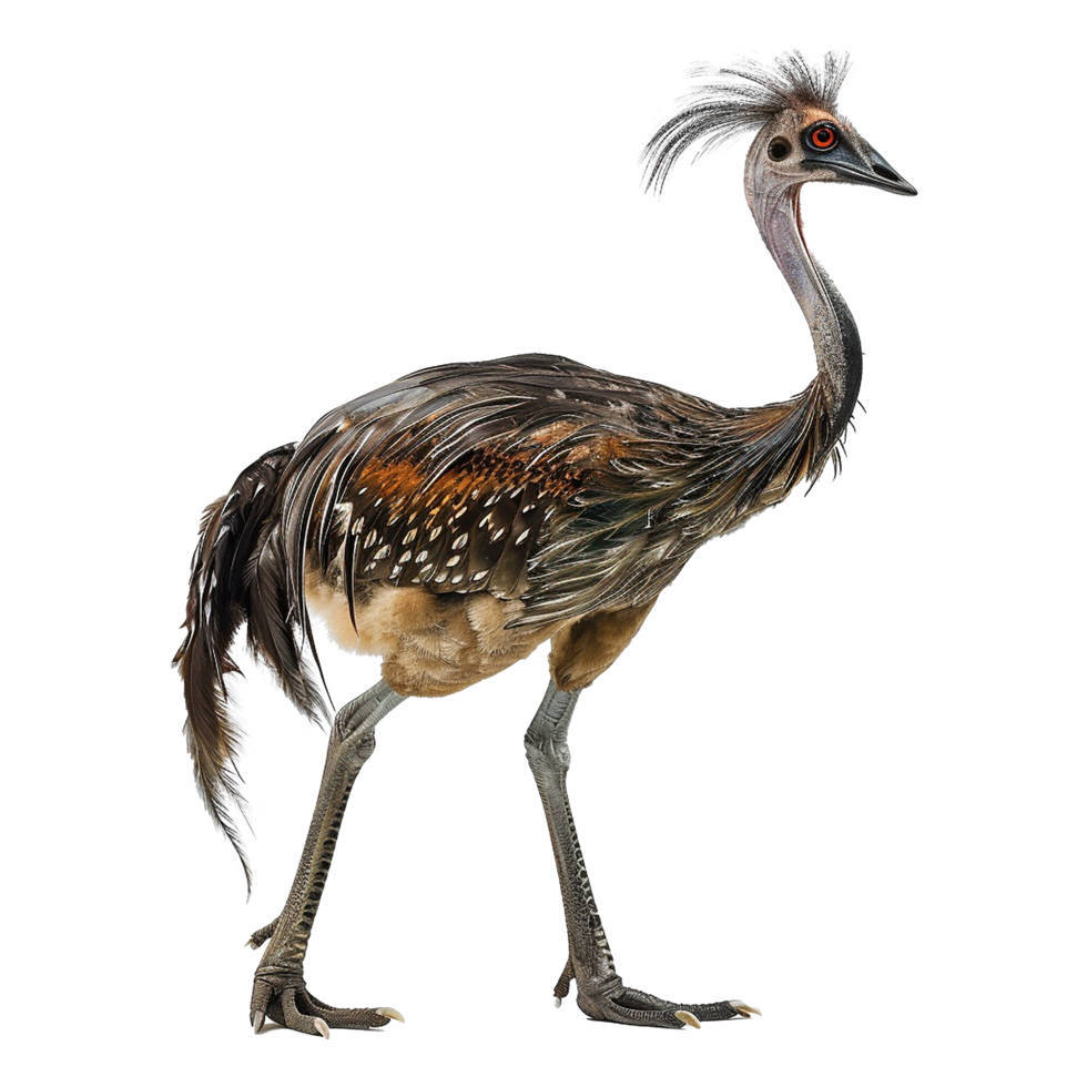 AI generated Pharusrhacos dinosaur isolated on transparent background png
