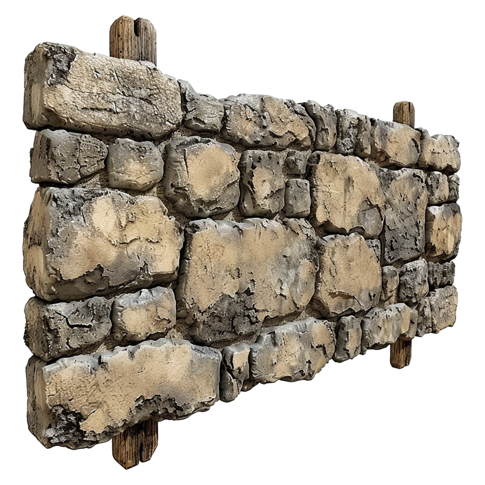 AI generated Stone signboard isolated on transparent background png