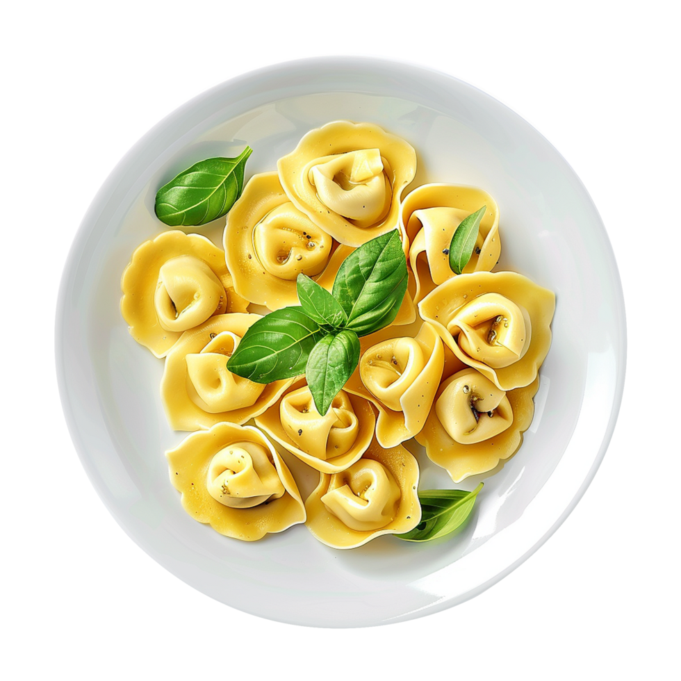 AI generated Italian stuffed pasta isolated on transparent background png