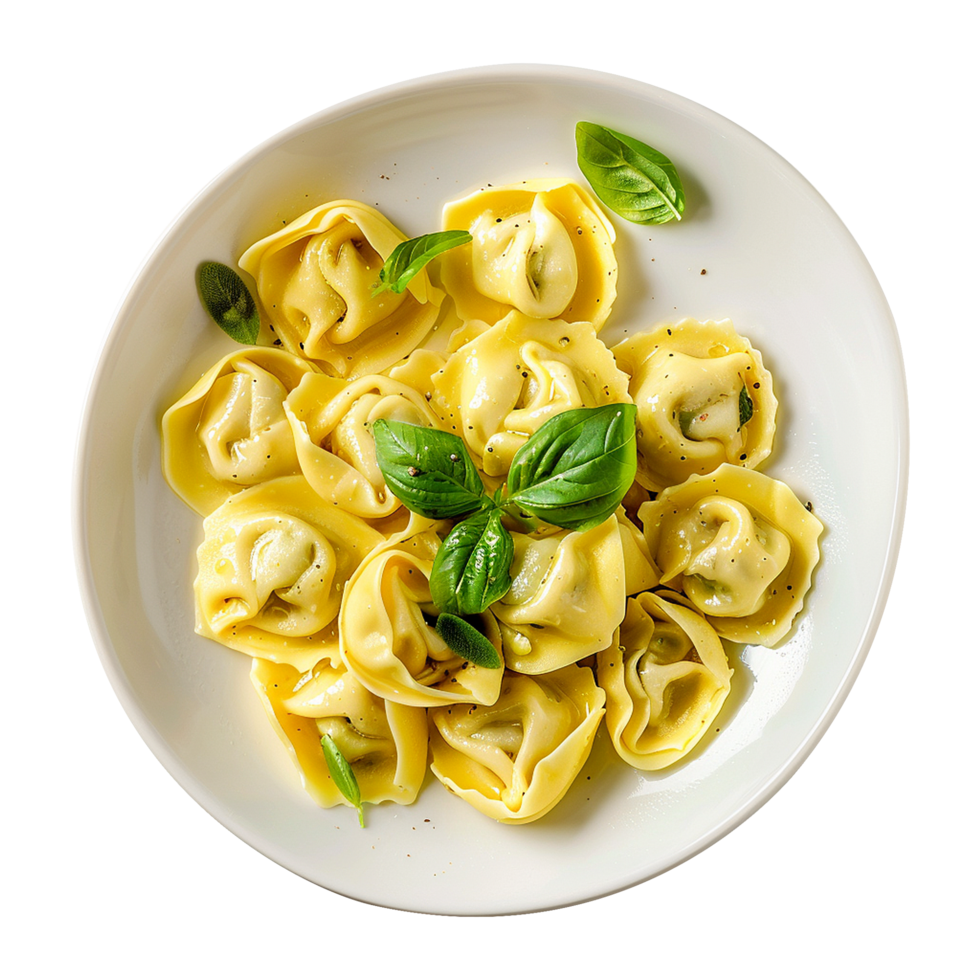 AI generated Italian stuffed pasta isolated on transparent background png