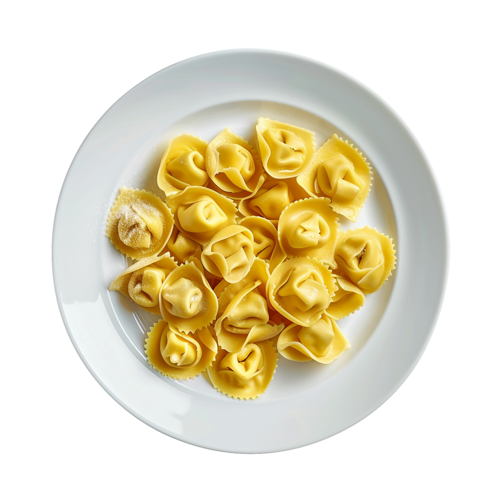 AI generated Italian stuffed pasta isolated on transparent background png