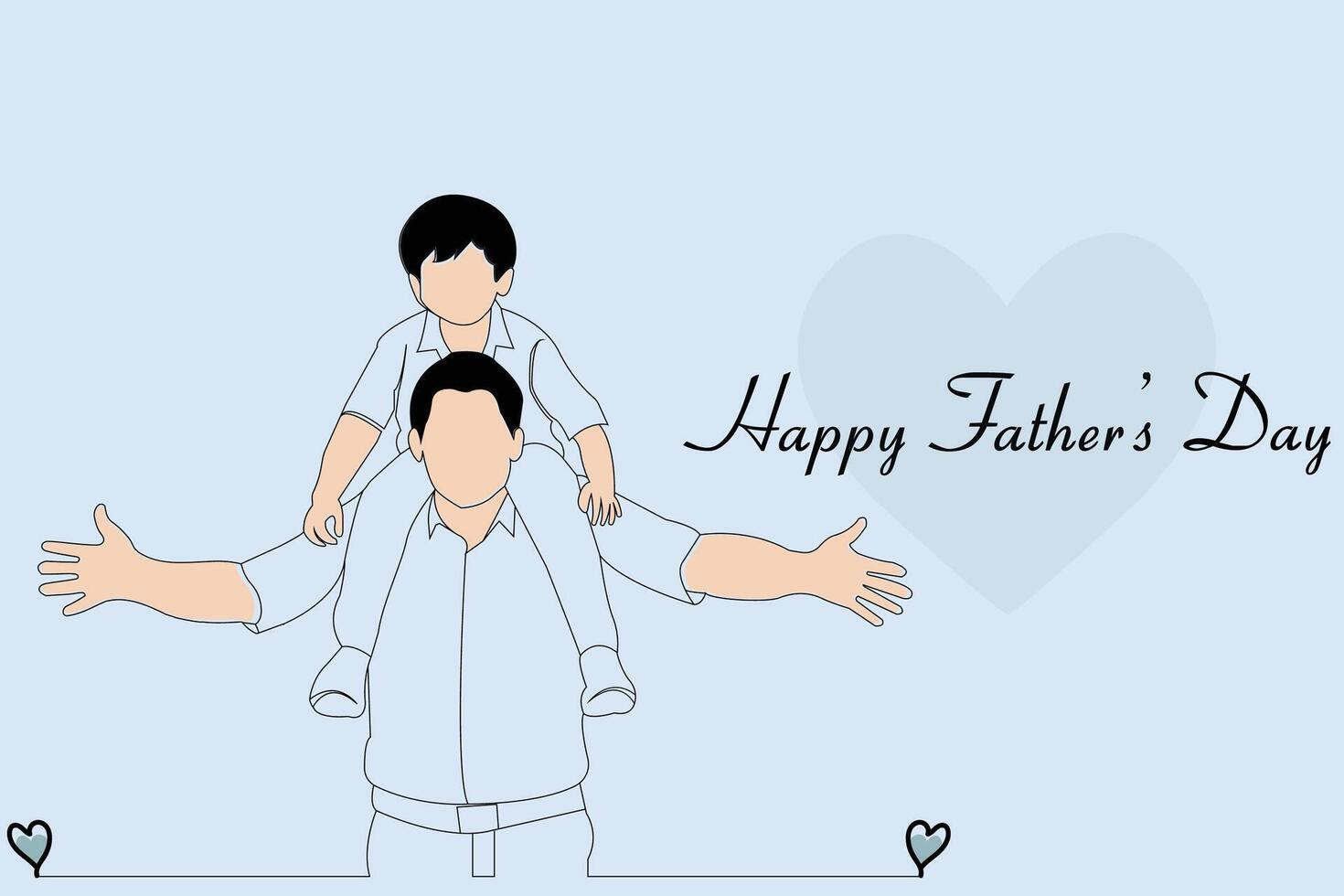 Father's day banner background template. Happy Father's Day card vector. vector