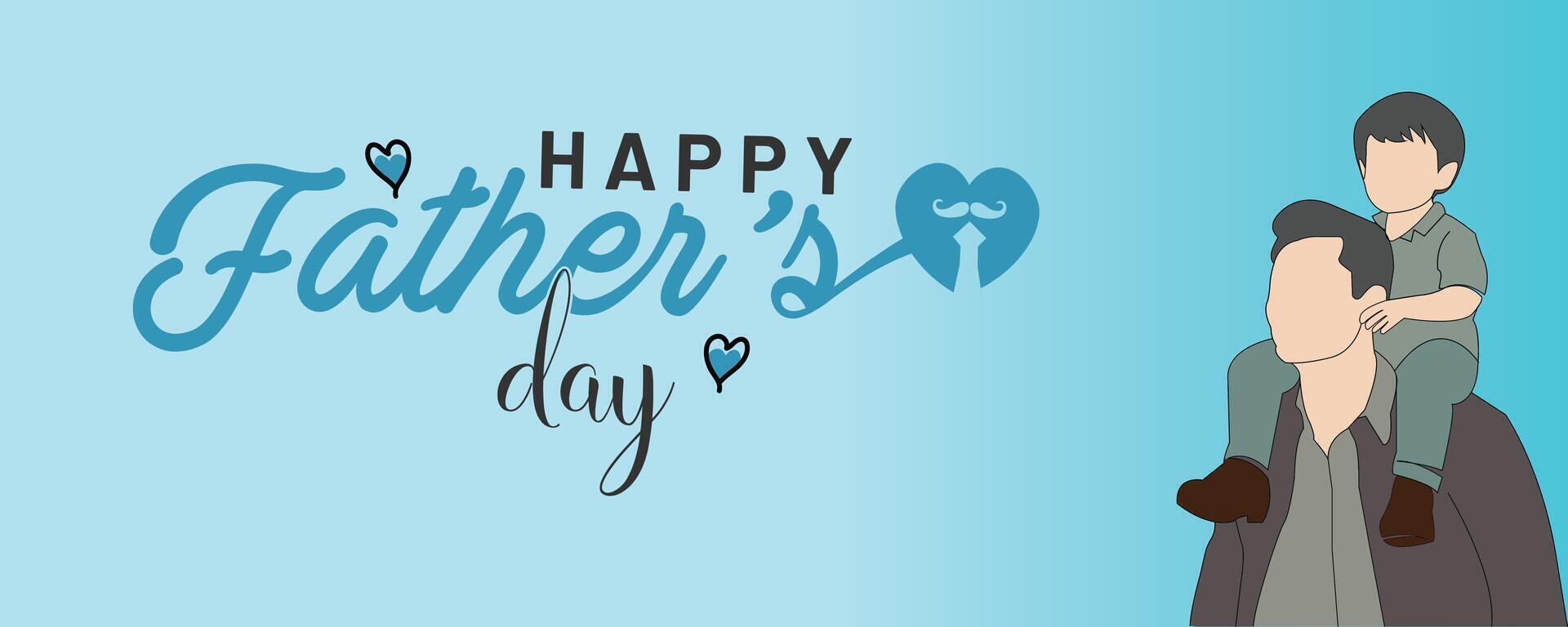 Father's day banner background template. Happy Father's Day card vector. vector