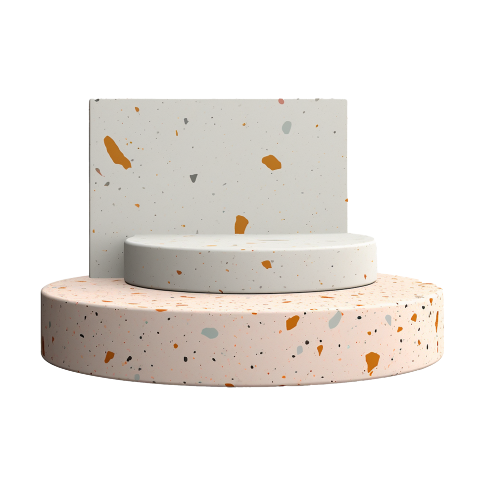 AI generated Terrazzo podium isolated on transparent background png