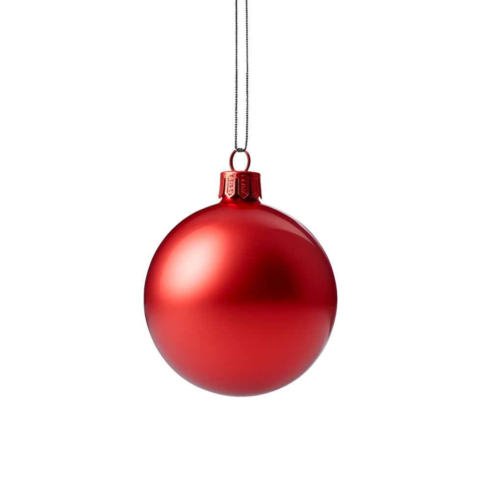 AI generated Ornament hanging in snow isolated on transparent background png