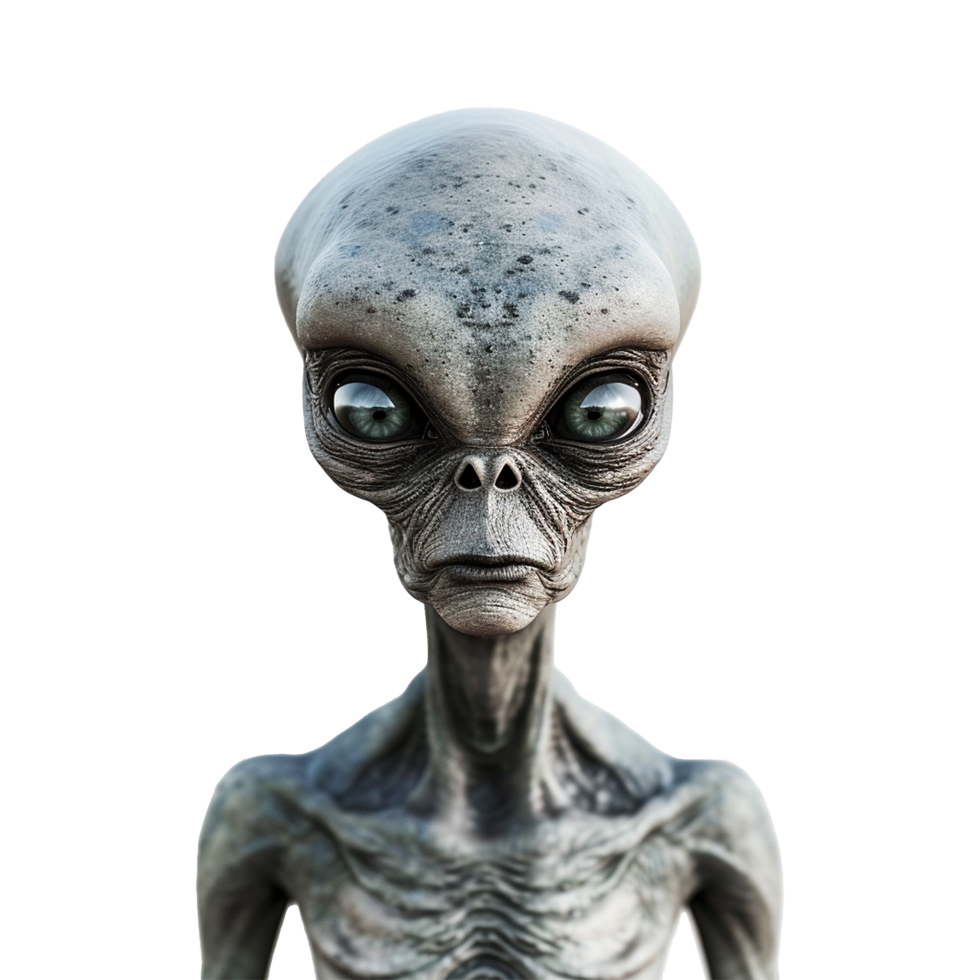 AI generated 3d render alien on transparent background png