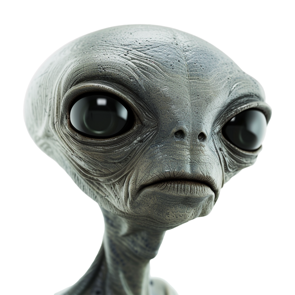 AI generated 3d render alien on transparent background png