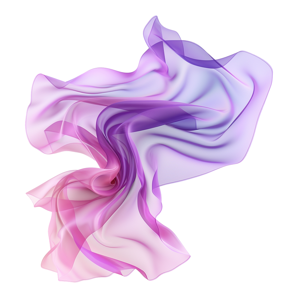 AI generated Abstract silk flying isolated on transparent background png