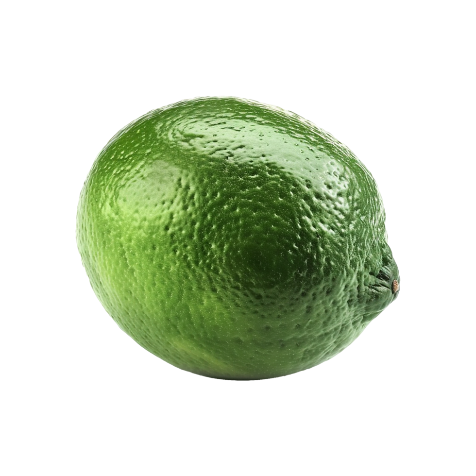 AI generated Fresh green lime isolated on transparent background png
