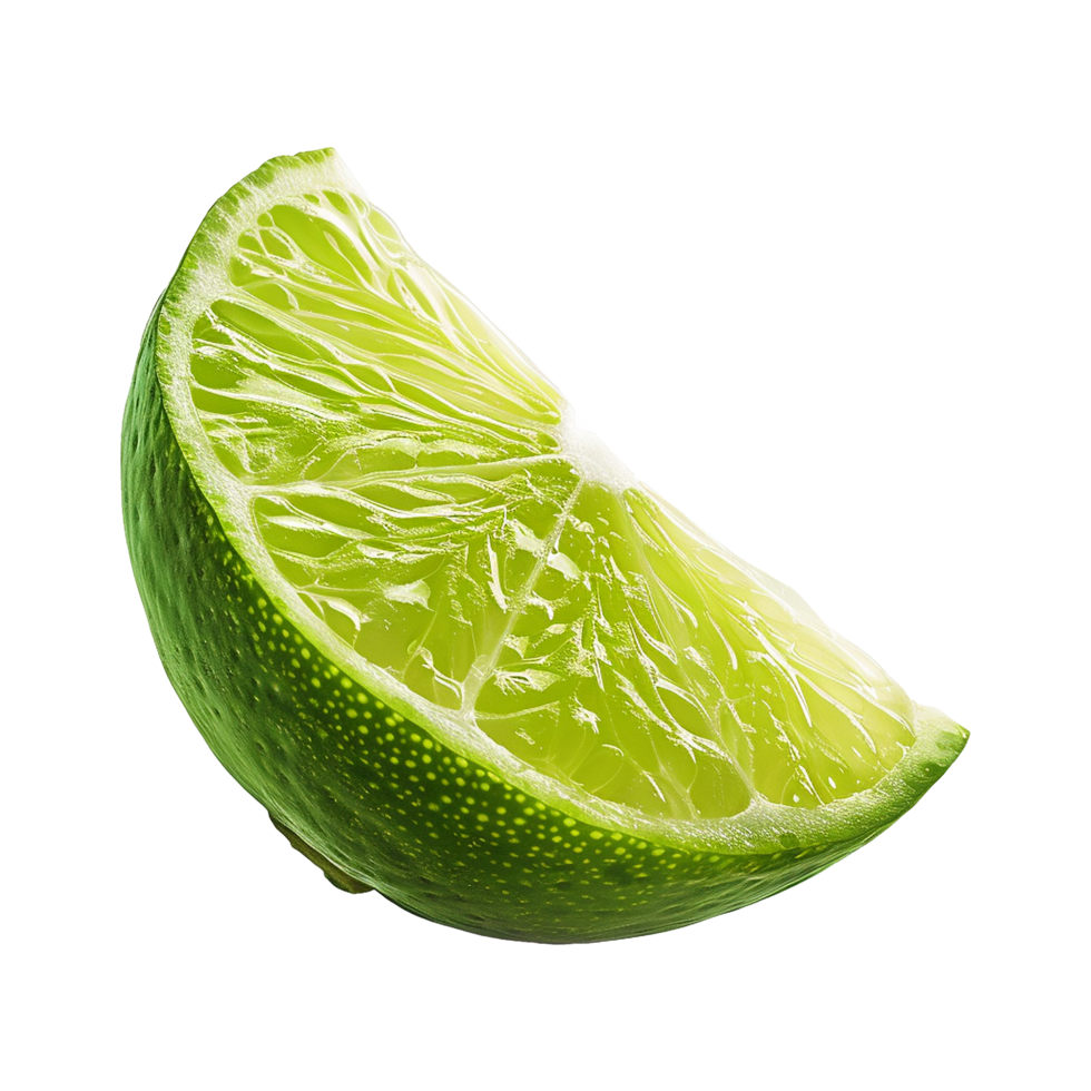 AI generated Fresh green lime isolated on transparent background png