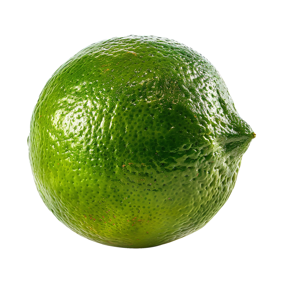 AI generated Fresh green lime isolated on transparent background png